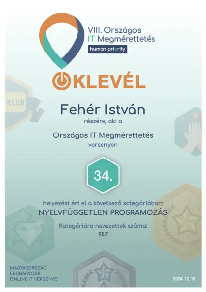Oklevél, 2024